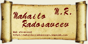 Mahailo Radosavčev vizit kartica